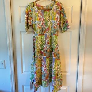 Atelier5 by Gozde Yimaz Printed Lantern Dress